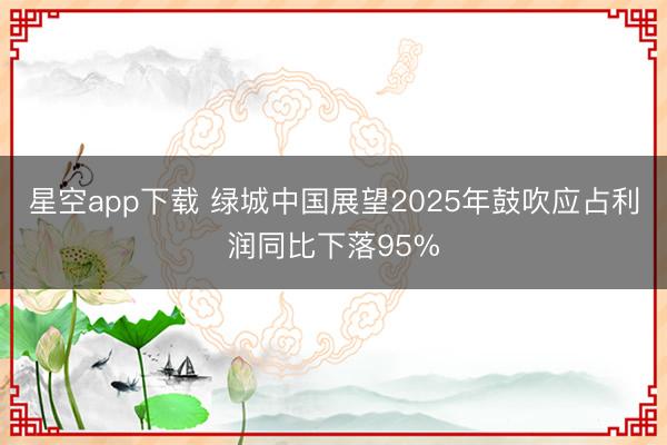 星空app下载 绿城中国展望2025年鼓吹应占利润同比下落95%